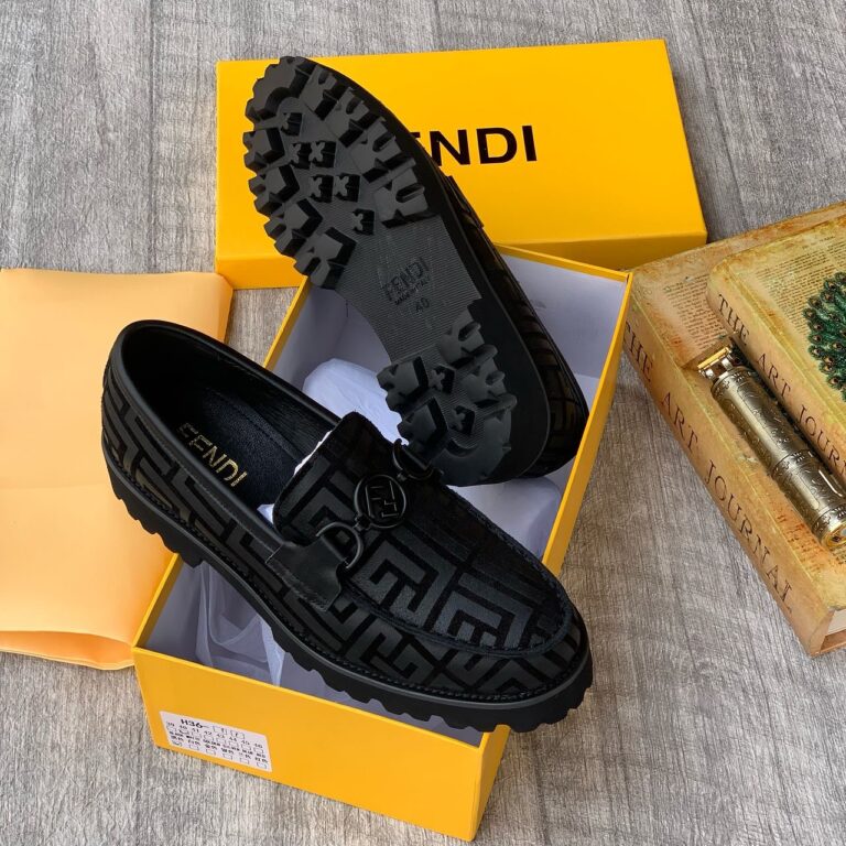Sleek and sophisticated, the Black Fendi Men’s Loafer delivers luxury comfort with refined Italian craftsmanship.