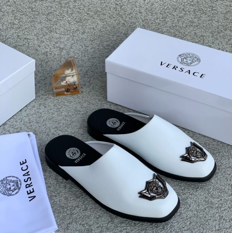 Sophisticated and daring, the Black Versace Leather Half-Shoe redefines luxury with bold design and premium craftsmanship.