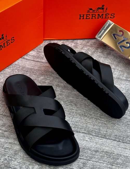Buy trendy type Hermès Black Slide Sandals in Nigeria and Best online store for clothes and shoes in Nigeria