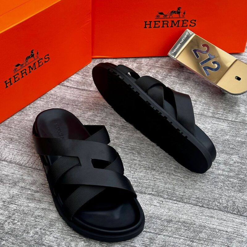 Buy trendy type Hermès Black Slide Sandals in Nigeria and Best online store for clothes and shoes in Nigeria