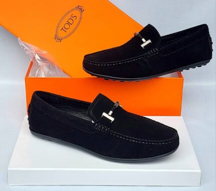 Tod's Gommino Suede Driving Loafers (Black)