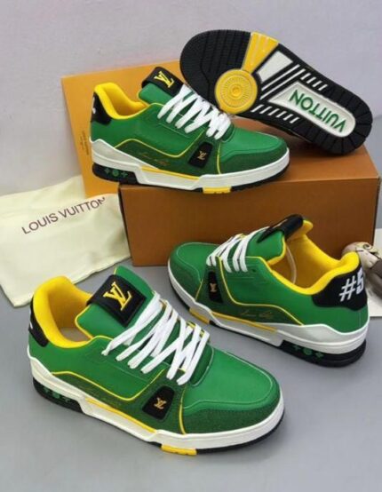 Louis Vuitton LV Trainer Sneakers (Green/Yellow)