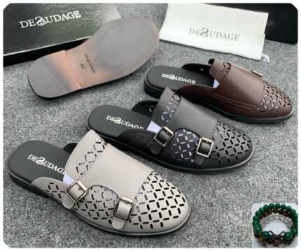 DEA UDA GE Perforated Double Buckle Mules Collection