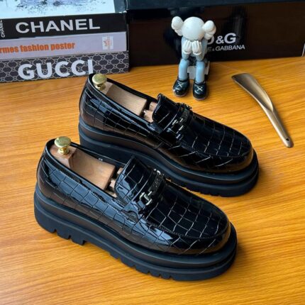 Balenciaga Style Black Leather