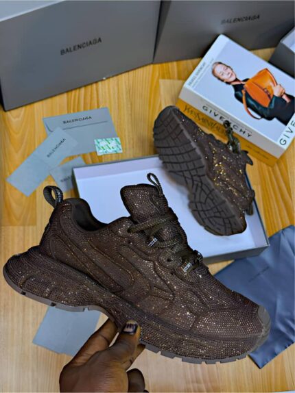 Men's Coffee Brown Glitter 'Dad' Trainer