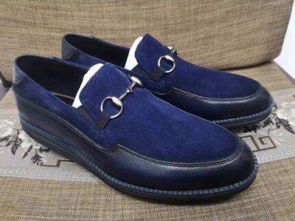 The Azure Suede Horsebit Loafer
