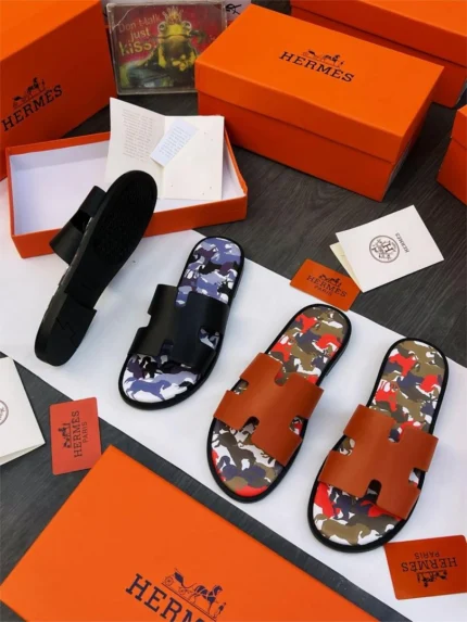 Hermès Camouflage Oran Sandals Collection