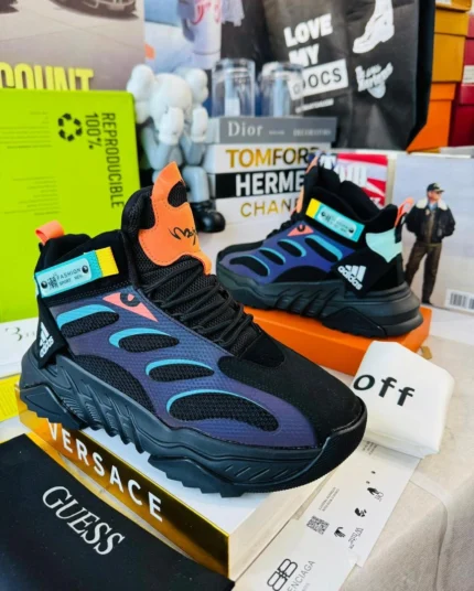 Adidas Grey High-Top Trail Sneakers