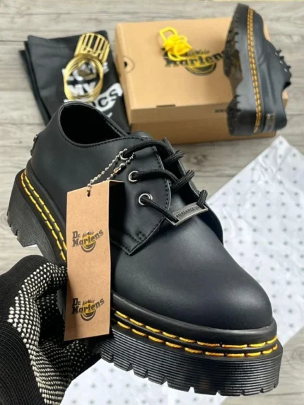 Dr. Martens Quad Platform Shoes (Black)