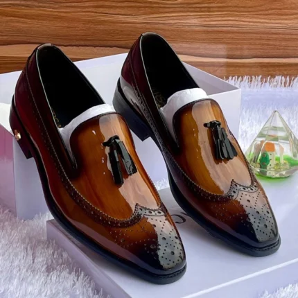 Premium Gloss Tassel Loafers