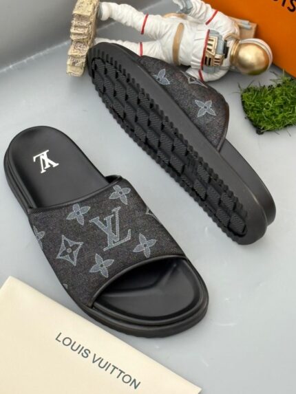Louis Vuitton Monogram Denim Waterfront Mules