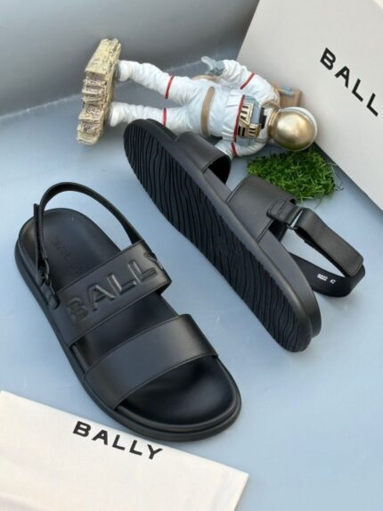 Bally Embossed Leather Slingback Sandals
