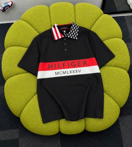 Luxury Black Tommy Hilfiger Polo Shirt