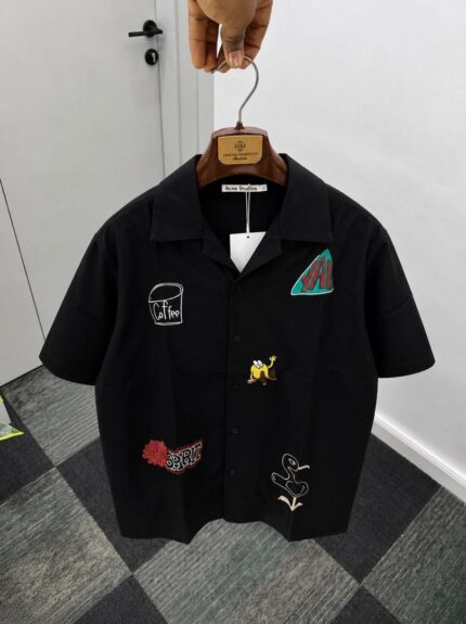 Acne Studios Black Short Sleeve Button up Shirt