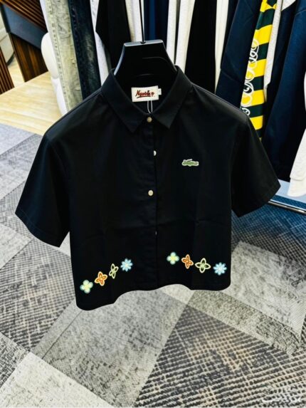Lacoste Black Unisex Short-sleeve Shirt