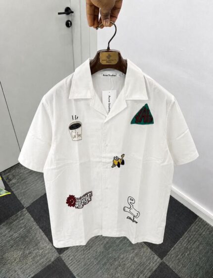 Acne Studios White Short Sleeve Button up Shirt