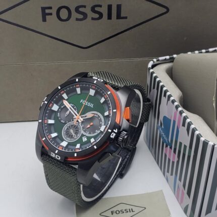 Luxury Fossil chronograph Green Dial wristwatch