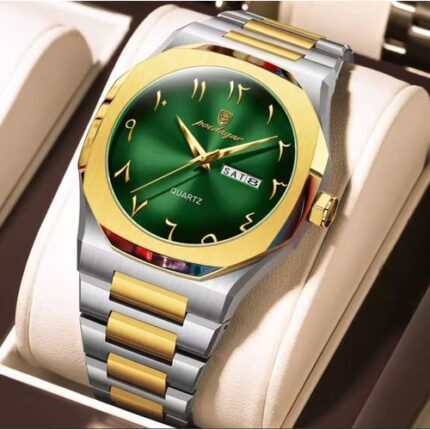 Poedagar Prominent Green Dial Wristwatch