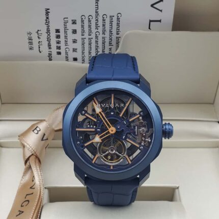 Bvlgari Octo Roma Tourbillon Sapphire Blue wristwatch